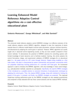 Learning enhanced model reference adaptive control algorithms via a cost-effective educational plant