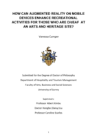 How Can Augmented Reality on Mobile Devices Enhance Recreational Activities for those who are D/Deaf  at an Arts and Heritage Site?