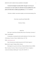 The effects of children's state and trait empathy on the observational learning of fear