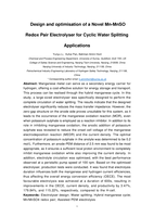 Design and Optimisation of a Novel Mn-MnSO4 Redox Pair Electrolyser for Cyclic Water Splitting Applications