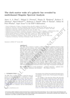 The dark matter wake of a galactic bar revealed by multichannel Singular Spectral Analysis