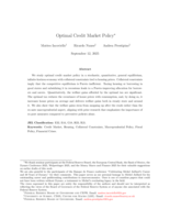 Optimal Credit Market Policy