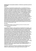 Enacting justice in food systems transitions: A critical lens on governance, power and participation