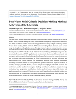 Best-Worst Multi-Criteria Decision-Making Method: A Review of the Literature