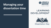 Managing your dissertation time