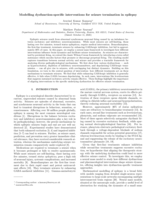 Modelling dysfunction-specific interventions for seizure termination in epilepsy