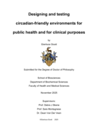 Designing and testing  circadian-friendly environments for public health and for clinical purposes