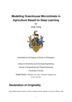Modelling Greenhouse Microclimate in Agriculture Based on Deep Learning