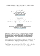 A theory of change approach to analysing tourism social entrepreneurship research