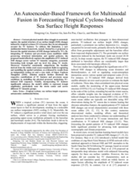 An Autoencoder-Based Framework for Multimodal Fusion in Forecasting Tropical Cyclone-Induced Sea Surface Height Responses