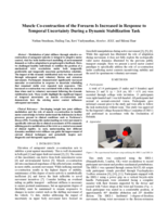 Muscle Co-Contraction of the Forearm Is Increased in Response to Temporal Uncertainty During a Dynamic Stabilization Task
