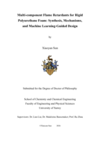 Multi-component flame retardants for rigid polyurethane foam: synthesis, mechanisms, and machine learning-guided design