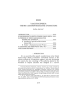 Targeting Speech: The Mis- and Unintended Uses of U.S. Sanctions