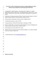 Do we have a match? Calculating the potential for integrating neglected tropical disease control programmes for sustainable public health policy
