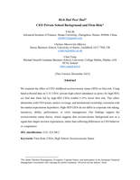 Rich Dad Poor Dad? CEO Private School Background and Firm Risk