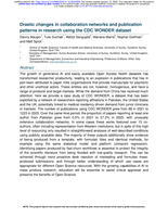 Drastic changes in collaboration networks and publication patterns in research using the CDC WONDER dataset