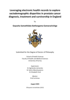 Leveraging electronic health records to explore sociodemographic disparities in prostate cancer diagnosis, treatment and survivorship in England