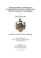 Immunomodulatory mechanisms of Lactiplantibacillus plantarum to induce type I interferon responses in macrophages
