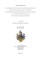 Part A: Mapping the Mental Health Literacy of Premenstrual Dysphoric Disorder Among Healthcare Professionals and Medical Students: A Scoping Review Part B: Navigating the Premenstrual Dysphoric Disorder Journey to Diagnosis and Beyond: Voices of Racial and Ethnic Minority Communities