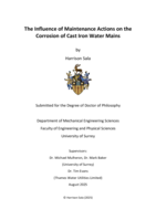 The Influence of Maintenance Actions on the Corrosion of Cast Iron Water Mains