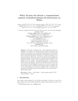 When AI joins the thread: a computational analysis of gendered human-AI interactions on Weibo