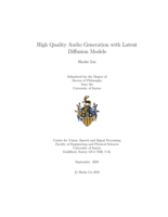 High Quality Audio Generation with Latent Diffusion Models