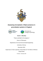 Assessing microplastic (>25μm) presence in groundwater systems in England