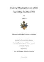 Simulating Offloading Schemes in a Multi-Layered Edge Cloud Based STIN