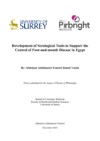 Development of Serological Tools to Support the  Control of Foot-and-mouth Disease in Egypt