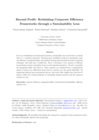 Beyond Profit: Rethinking Corporate Efficiency Frameworks through a Sustainability Lens