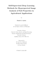 Self-Supervised Deep Learning Methods for Hyperspectral Image Analysis of Soil Properties in Agricultural Applications