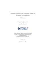 Anomaly detection in computer vision for dynamic environments