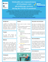 Telehealth care responsiveness of UK primary care physiotherapy services during the COVID-19 pandemic