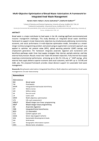 Multi-objective optimization of bread waste valorization: a framework for integrated food waste management