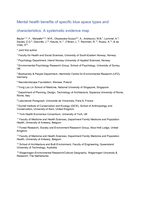 Mental health benefits of specific blue space types and characteristics: A systematic evidence map