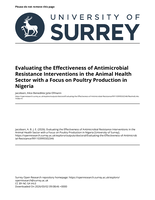 Evaluating the Effectiveness of Antimicrobial Resistance Interventions in the Animal Health Sector with a Focus on Poultry Production in Nigeria