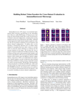 Building Robust Vision Encoders for Cross-Dataset Evaluation in Immunofluorescent Microscopy