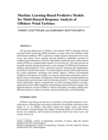 Machine Learning-Based Predictive Models for Multi-Hazard Response Analysis of Offshore Wind Turbines