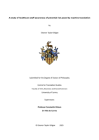 A study of healthcare staff awareness of potential risk posed by machine translation