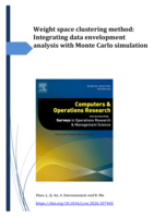 Weight space clustering method: Integrating data envelopment analysis with Monte Carlo simulation