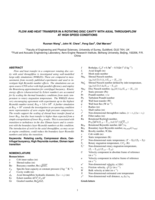 Flow and Heat Transfer in a Rotating Disc Cavity With Axial Throughflow at High-Speed Conditions