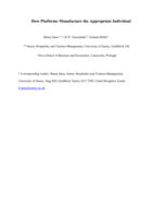 How Platforms Manufacture the Appropriate Individual