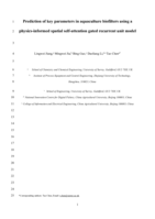 Prediction of key parameters in aquaculture biofilters using a physics-informed spatial self-attention gated recurrent unit model