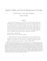 Cognitive Ability and Perceived Disagreement in Learning