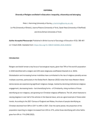 Diversity of religion and belief in education: inequality, citizenship and belonging