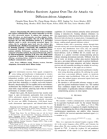 Robust Wireless Receivers Against Over-The-Air Attacks via Diffusion-driven Adaptation