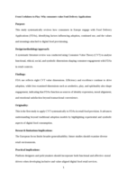From usefulness to play: why consumers value food delivery applications