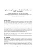 Optimal Energy Management of a Hybrid Multi Fuel Cell Heavy Duty Vehicle