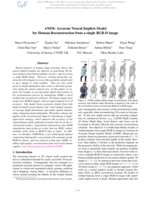 ANIM: Accurate Neural Implicit Model for Human Reconstruction from a Single RGB-D Image