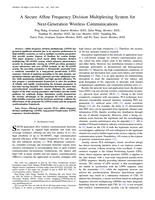 A Secure Affine Frequency Division Multiplexing System for Next-Generation Wireless Communications